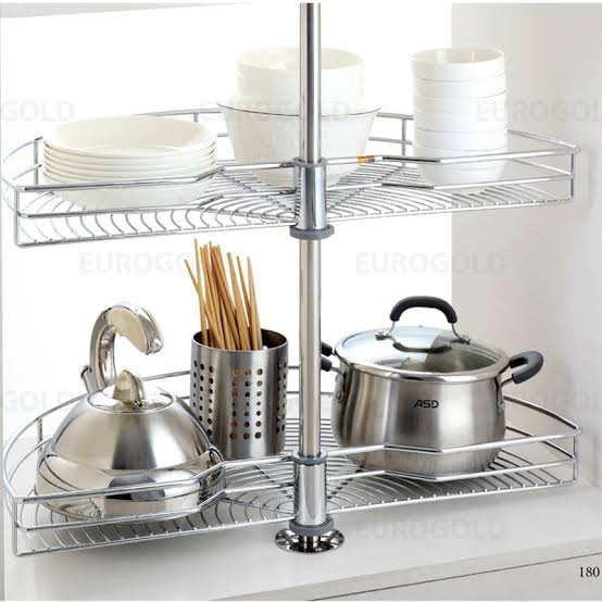 Mâm xoay inox nan tròn 180 độ
