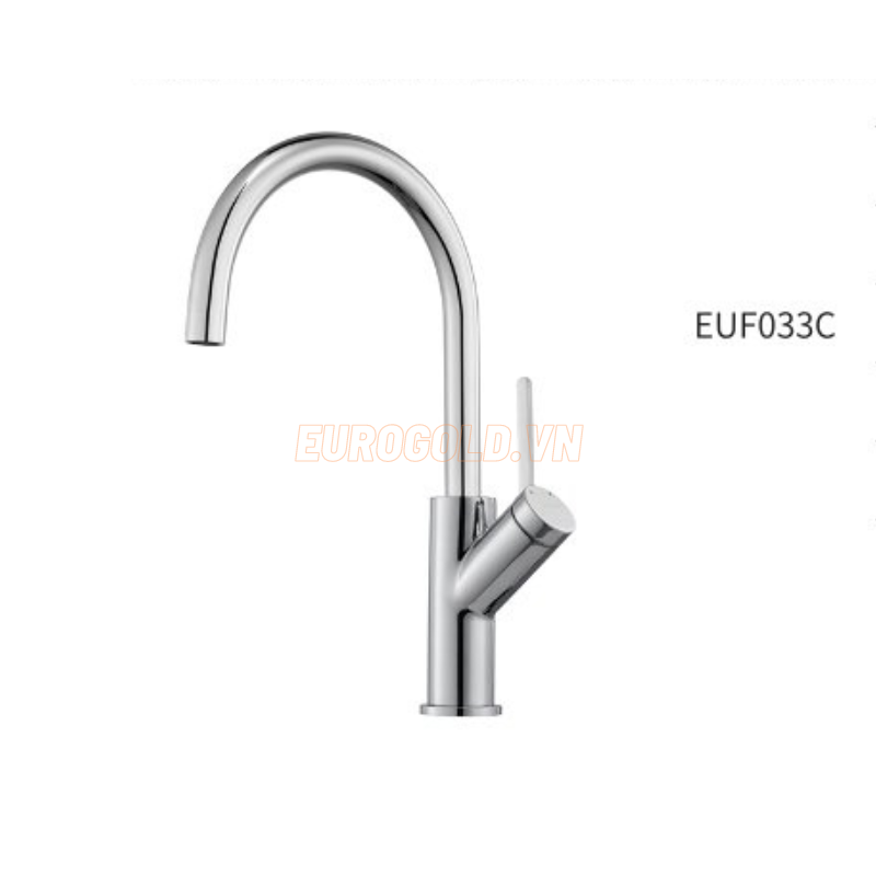 Vòi rửa chén Eurogold EUF033C chính hãng lắp đặt bồn rửa bát